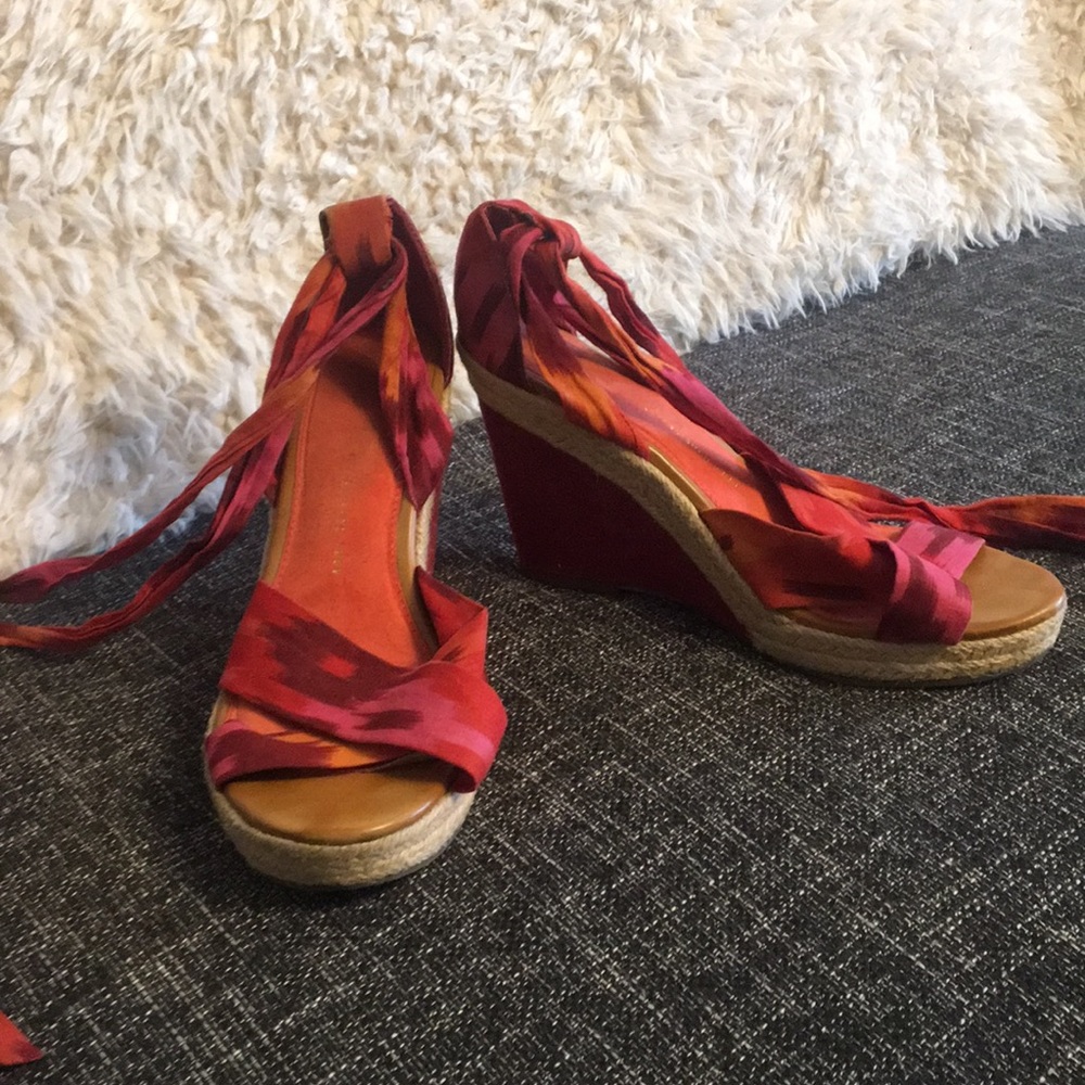 Gap lace up espadrille wedges